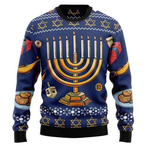 Jewish Hanukkah Ugly Christmas Sweater For Women & Men