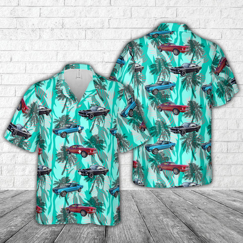 1968 Ford Mustang GT Fastback Cool Design Aloha Hawaiian Shirts For Men Summer Shirt