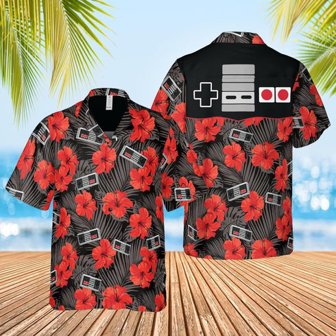 Gamepad Retro Cool Design - Aloha Hawaiian Shirts For Men & For Women Couples - HAW1117