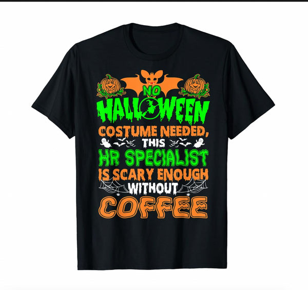 Halloween Scary Enough Without Coffee Cool Design Unisex T-shirt For Men & For Women R1163