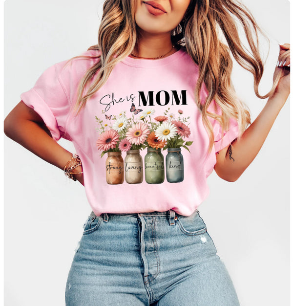 Happy Mother's Day Floral She Is Mom Shirt