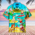 Funny Santa Claus Surfing Christmas Design - Aloha Hawaiian Shirts For Men & Women