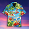 Funny Santa Claus Relax On The Beach Christmas Design - Aloha Hawaiian Shirts For Men & Women