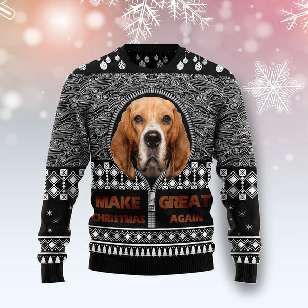 Beagle Dog Make Christmas Great Funny Ugly Christmas Sweater For Women & Men - Christmas Gift