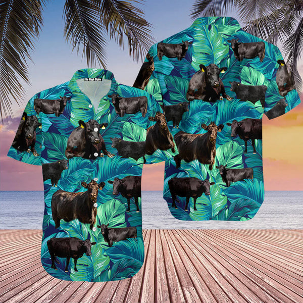 Black Angus Cattle Lovers Valentine Gifts - Aloha Hawaiian Shirts For Men & Women
