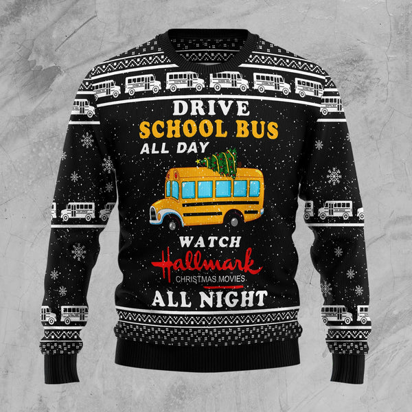Bus Driver All Day Funny Ugly Christmas Sweater For Women & Men - Christmas Gift