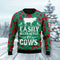 Easily Distracted By Cows Ugly Christmas Sweater For Women & Men - Christmas Gift
