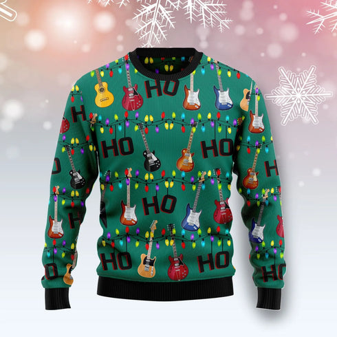 Electric Guitar Ugly Christmas Sweater For Women & Men - Christmas Gift