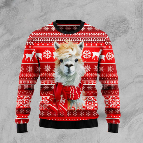 Funny Llama Ugly Christmas Sweater For Women & Men - Christmas Gift