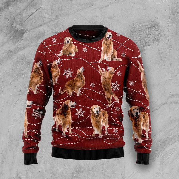 Golden Retriever Ugly Christmas Sweater For Women & Men - Dog Lovers Christmas Gift
