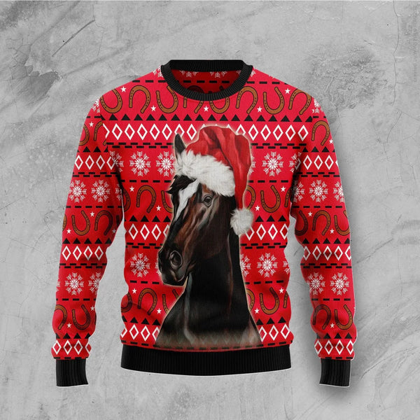 Funny Horse For Christmas Day Ugly Christmas Sweater For Women & Men - Adult - Couples - Gift for Horse Lovers