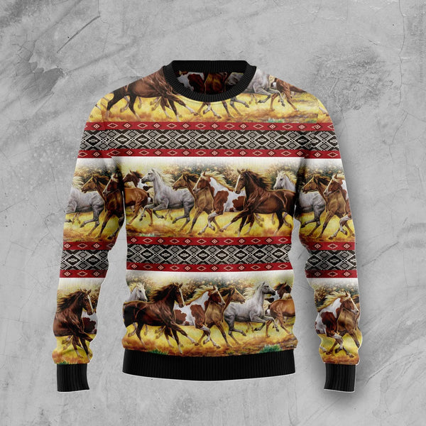 Horse Native American Ugly Christmas Sweater For Women & Men - Christmas Gift