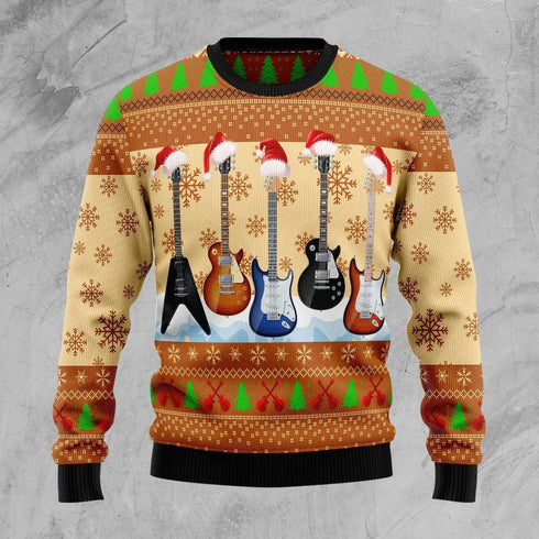 Let's Play Guitar Musical Ugly Christmas Sweater For Women & Men - Christmas Gift