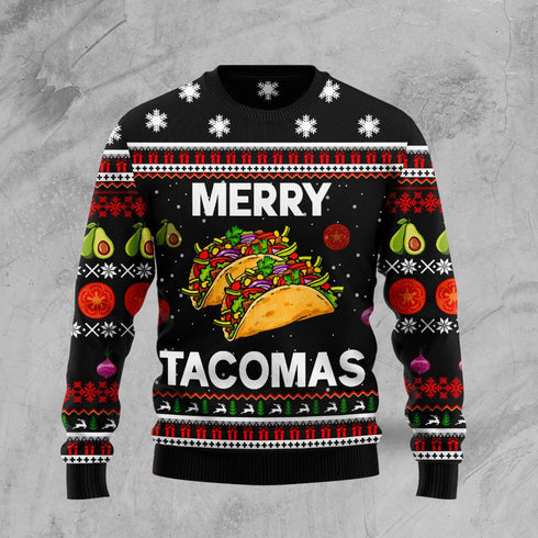 Taco Lovers Merry Xmas Ugly Christmas Sweater For Women & Men - Christmas Gift