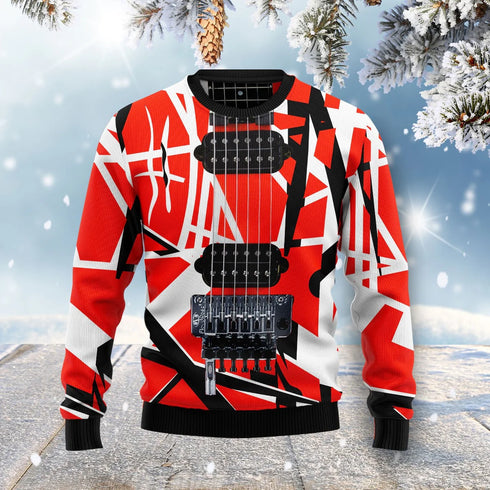 Electric Guitar Musical Instrument Ugly Christmas Sweater For Women & Men - Christmas Gift