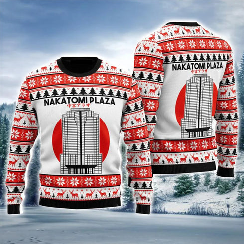 Nakatomi Plaza Christmas Ugly Christmas Sweater For Women & Men - Christmas Gift