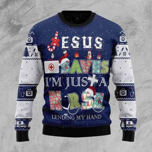 Nurse Life Jesus Ugly Christmas Sweater For Women & Men - Gift for Jesus Lovers