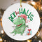 T-Rex The Halls Christmas Ceramic Ornaments - Christmas Decoration Gifts
