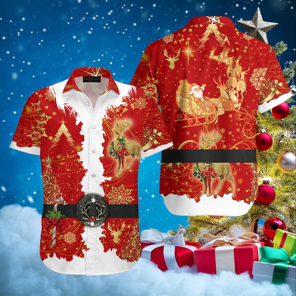 Santa Claus Costume Christmas Design - Aloha Hawaiian Shirts For Men & Women