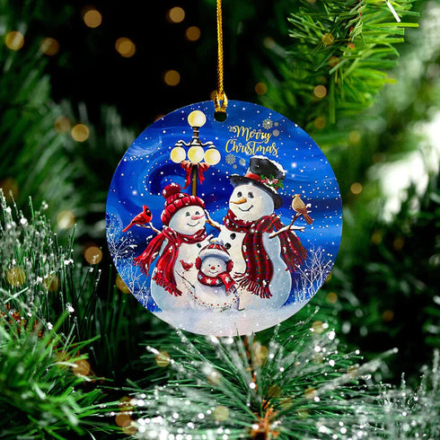 Beautiful Snowman On Christmas Day Ceramic Ornaments - Christmas Decoration Gifts