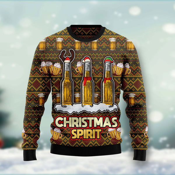 Beer Spirit On Christmas Ugly Christmas Sweater For Women & Men - Christmas Gift