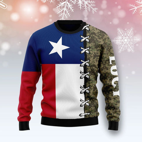 Don't Mess With Texas Camo Christmas Sweater For Women & Men - Christmas Gift