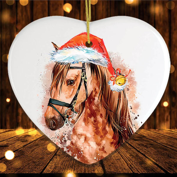 Colorful Horses Christmas Ceramic Ornaments - Christmas Decoration Gifts