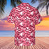 Bigfoot Sasquatch Pink and Red Camouflage Cool Design - Aloha Hawaiian Shirts For Women