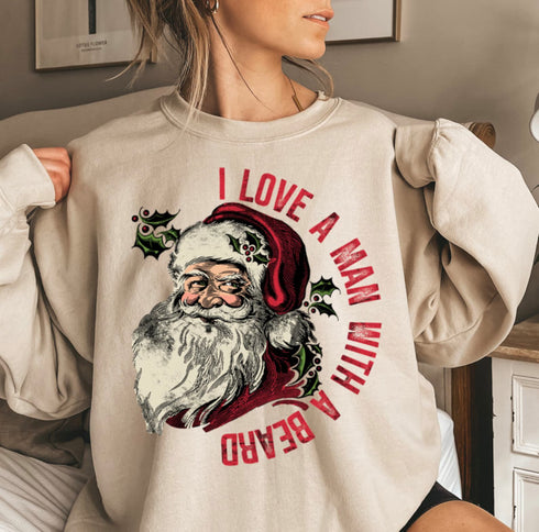 Funny Santa Beard Christmas Unisex Crewneck Sweatshirt