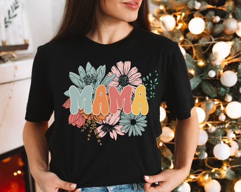 Happy Mother's Day Retro Floral Mama Shirt