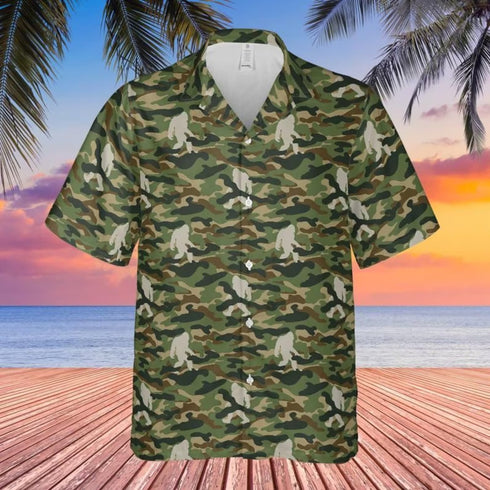 Bigfoot Camouflage For Bigfoot Lover Cool Design - Aloha Hawaiian Shirts For Men & Women