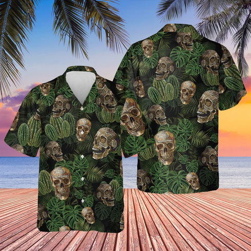 Skull Cactus Cool Design - Aloha Hawaiian Shirts for Men & Women