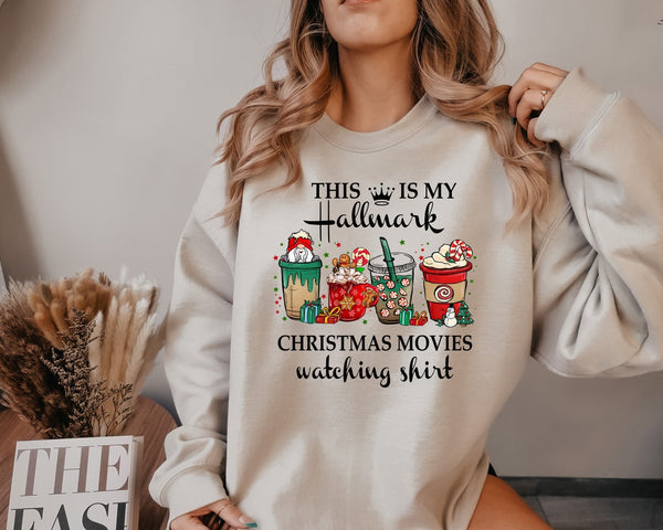 This Is My Movie Watching Christmas Unisex Crewneck Sweatshirt