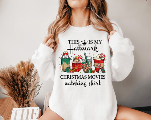 This Is My Movie Watching Christmas Unisex Crewneck Sweatshirt