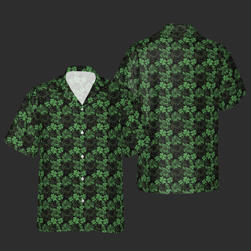 Clovers St. Pugtrick's - Aloha Hawaiian Shirts For Men - St. Patrick's Day Gifts
