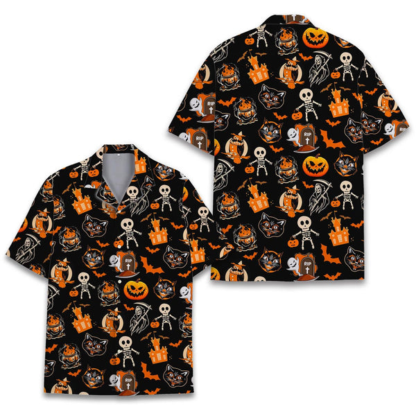 Spooky Season Halloween Cool Design  - Aloha Hawaiian Shirts for Men & Women