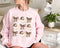 Cute Leopard Coquette Christmas Unisex Crewneck Sweatshirt
