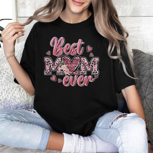 Happy Mother's Day Best Mom Ever Leopard Pattern Shirt
