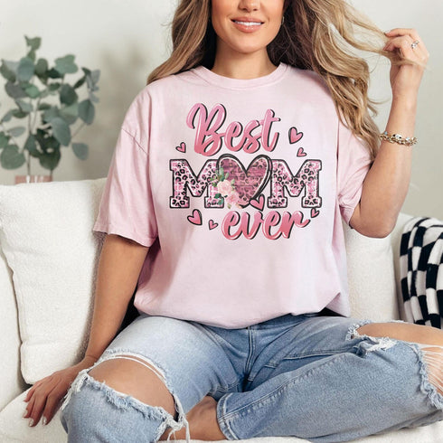 Happy Mother's Day Best Mom Ever Leopard Pattern Shirt