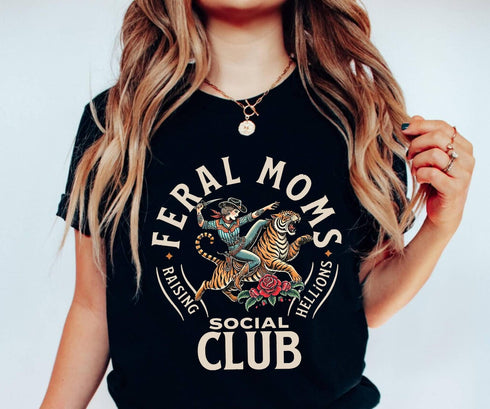 Happy Mother's Day Feral Moms Social Club Shirt