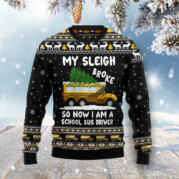 I Am A School Bus Driver Ugly Christmas Sweater For Women & Men - Christmas Gift