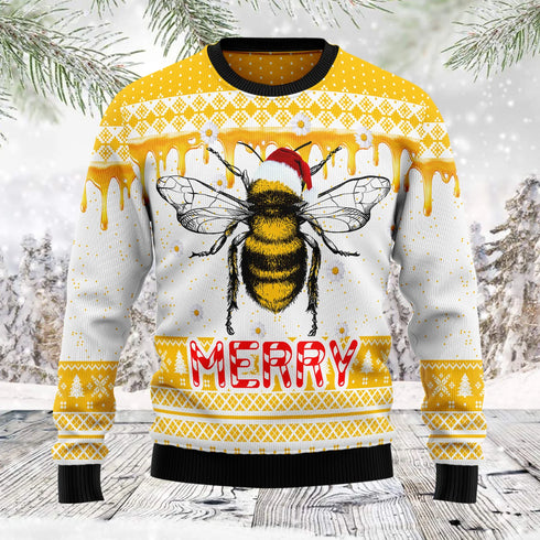 Bee Christmas Funny Ugly Christmas Sweater For Women & Men - Christmas Gift