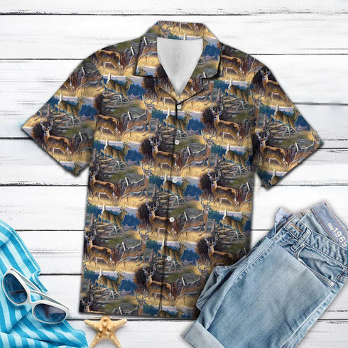 Deer Hunting For Hunter Lovers Cool Design - Aloha Hawaiian Shirts For Men & Women