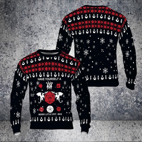 Dragon D&D for Dragon Lover Ugly Christmas Sweater Gift For Men & Women - Christmas Gifts