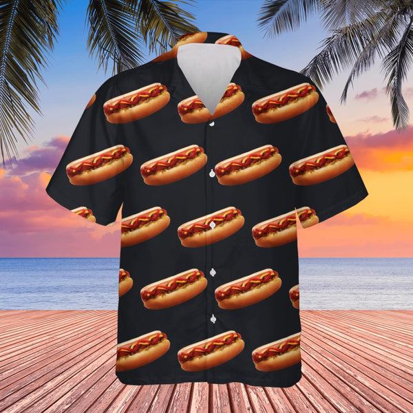Funny Hot Dog Cool Design Aloha Hawaiian Shirts For Men