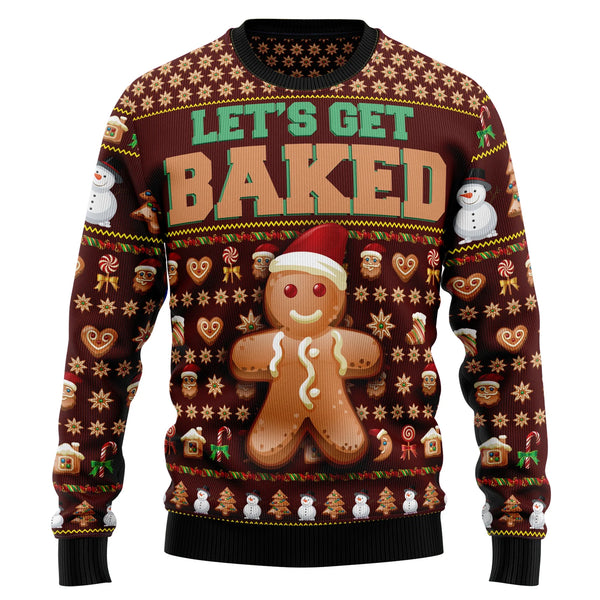 Baking Let's Get Baked Funny Ugly Christmas Sweater For Women & Men - Christmas Gift