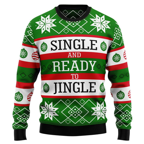 Single And Ready To Jingle Funny Ugly Christmas Sweater For Women & Men
