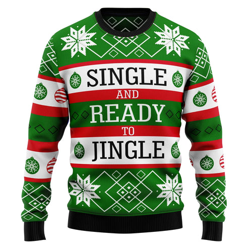 Single Ready To Jingle Funny Ugly Christmas Sweater For Women & Men - Christmas Gift