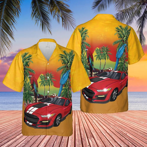 Vintage Mustang Custom Cool Design - Aloha Hawaiian Shirts For Men & For Women Couples - HAW1157