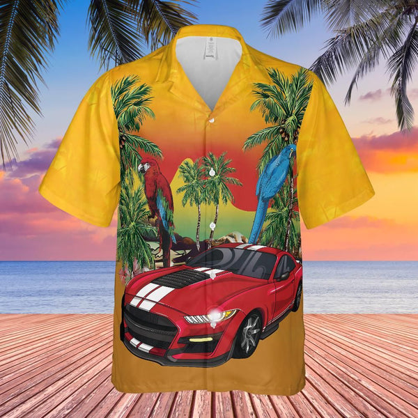 Vintage Mustang Custom Cool Design - Aloha Hawaiian Shirts For Men & For Women Couples - HAW1157